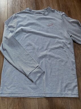 Vineyard Vines Striped Long-Sleeve Crewneck Shirt - Navy/White red size L